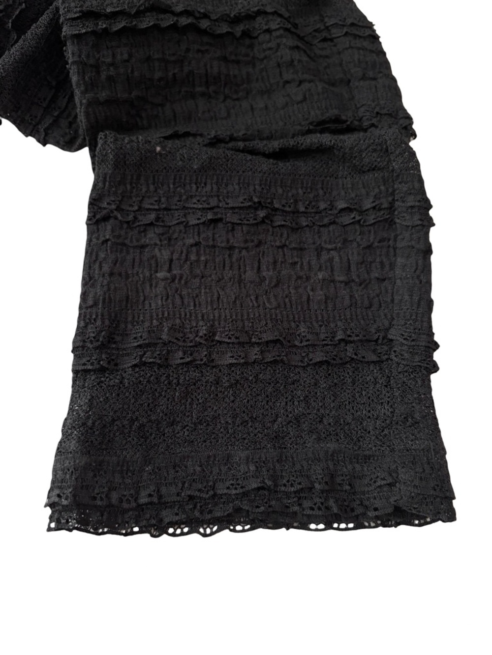 Free People Black Textured Ruffle Leggings - Picture 4 of 13